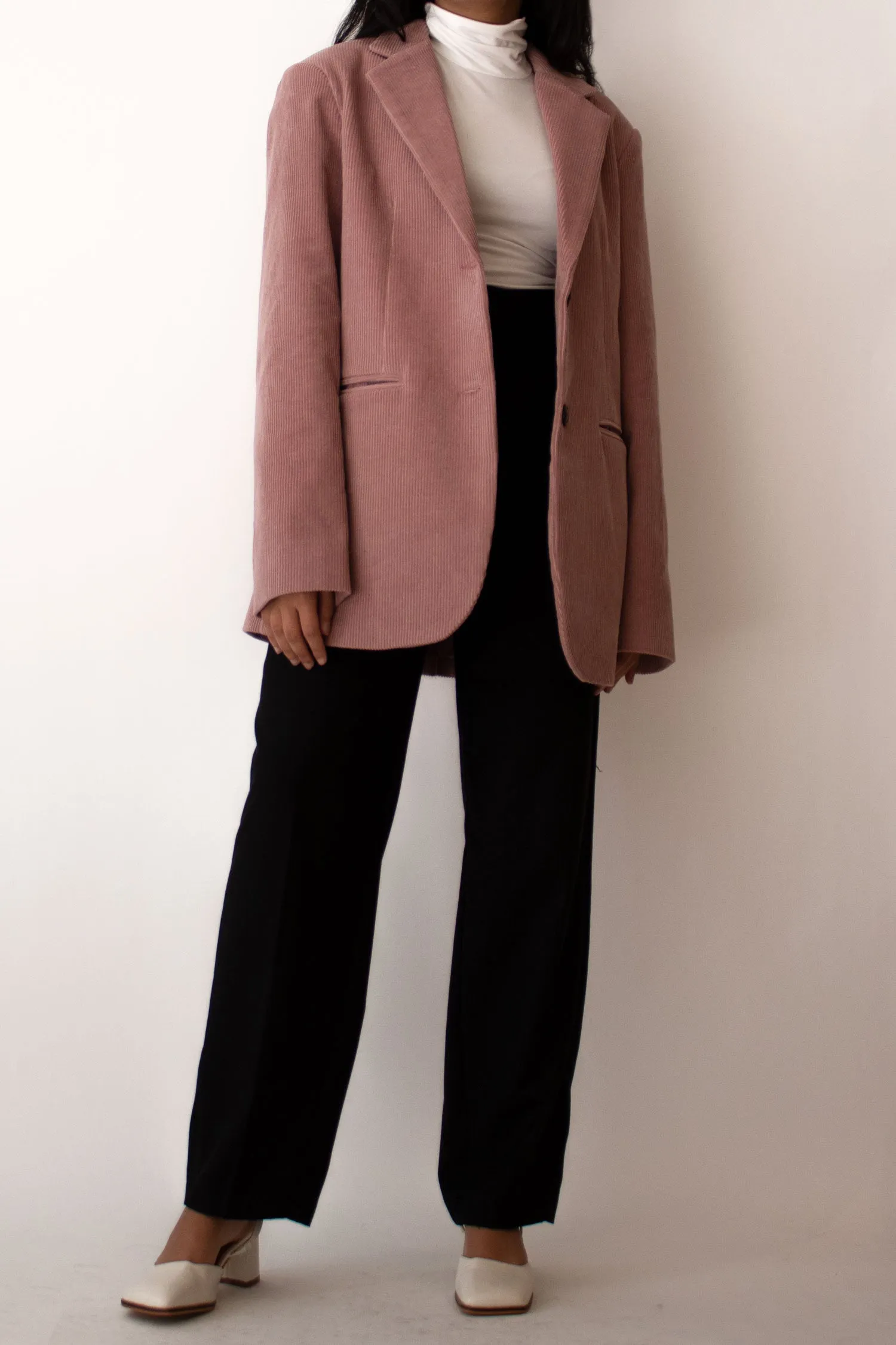 Pink Corduroy Blazer