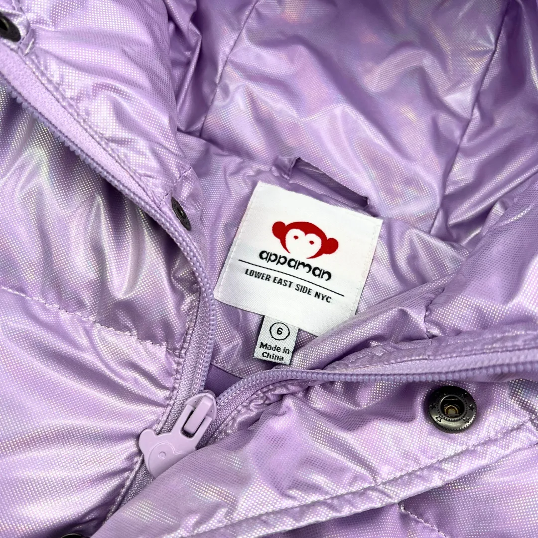 Puffy Coat | Metallic Lavender