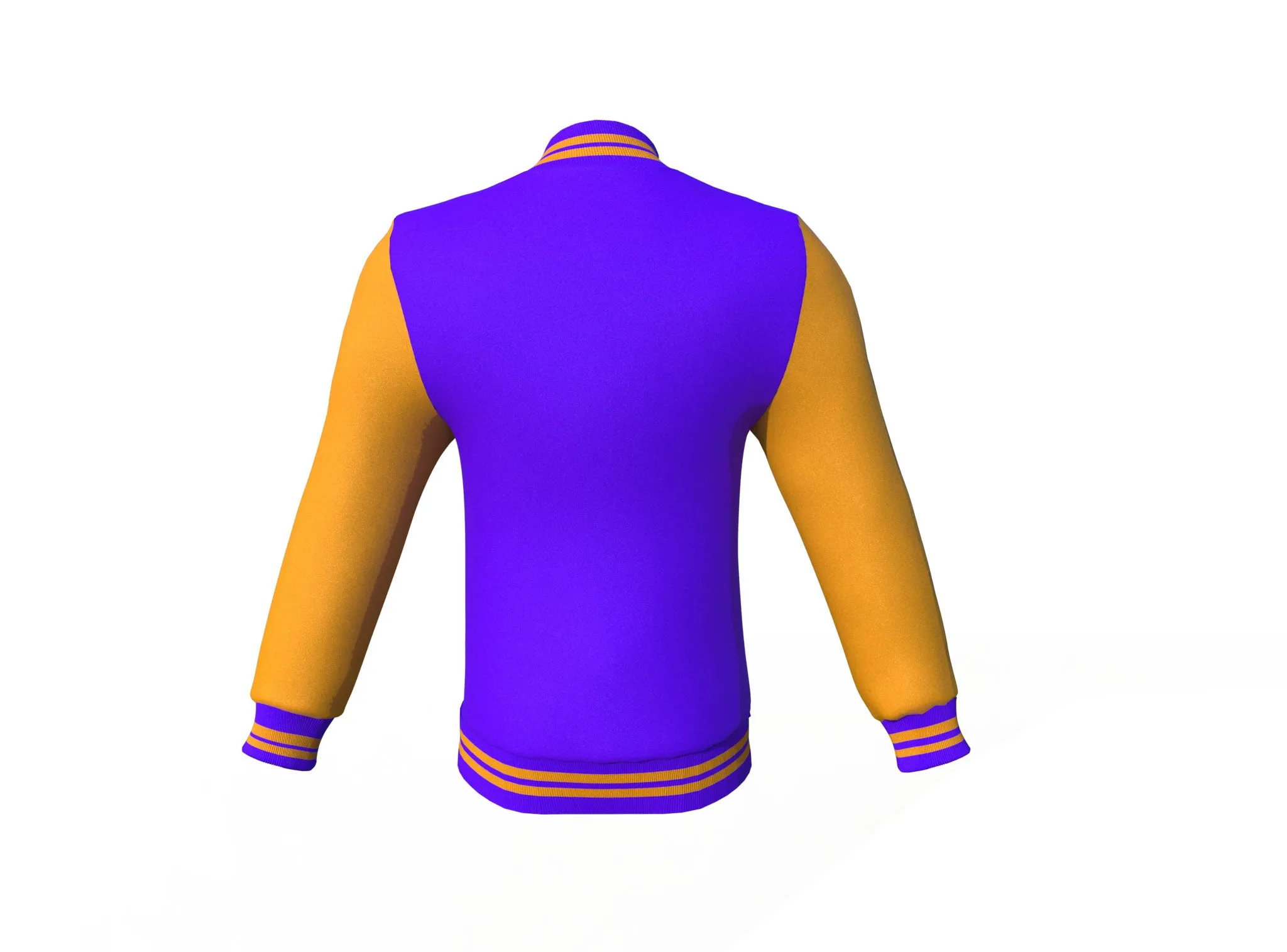 Purple Varsity Letterman Jacket with Gold Sleeves