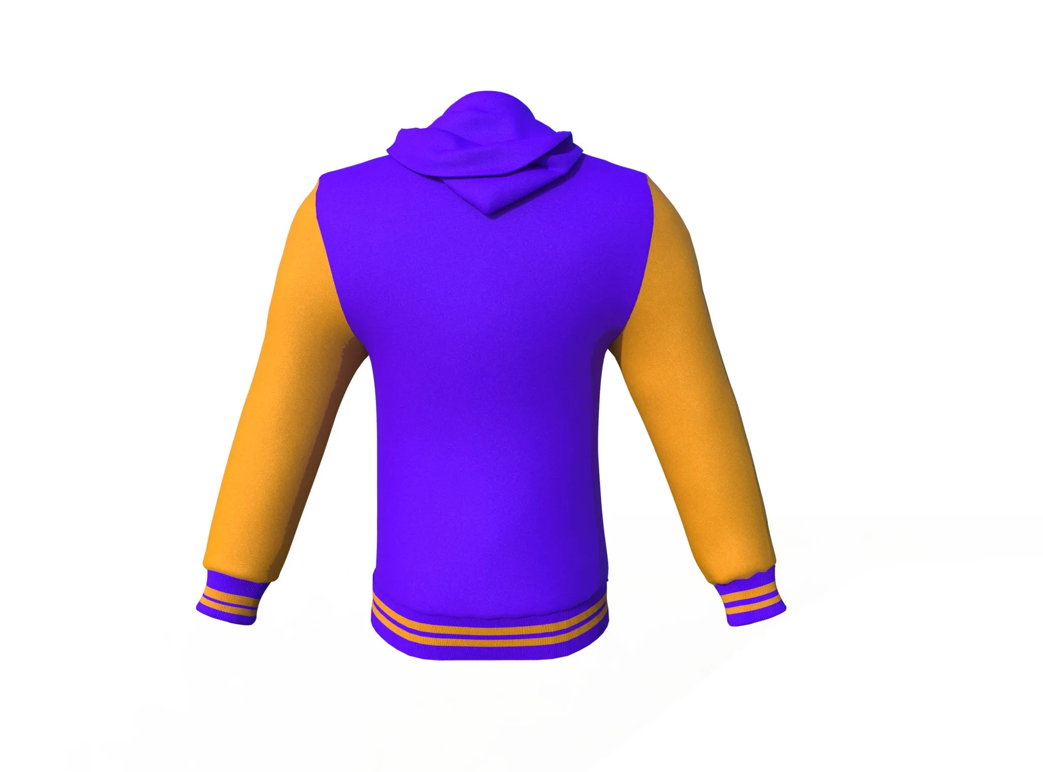 Purple Varsity Letterman Jacket with Gold Sleeves