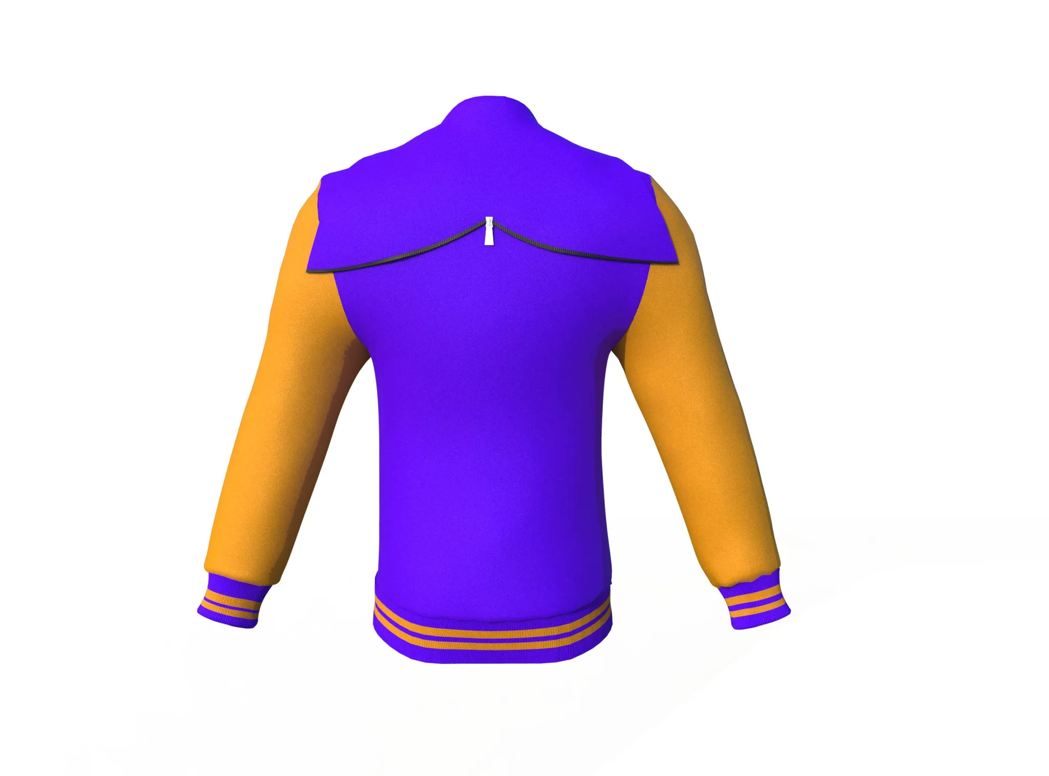 Purple Varsity Letterman Jacket with Gold Sleeves