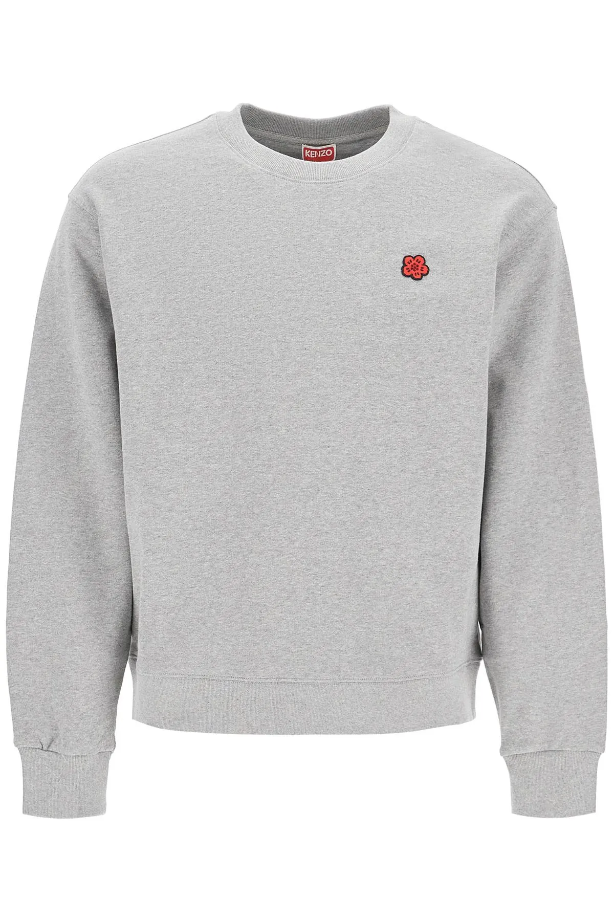 "boke flower detail sweatshirt FE65SW2234MF PEARL GREY