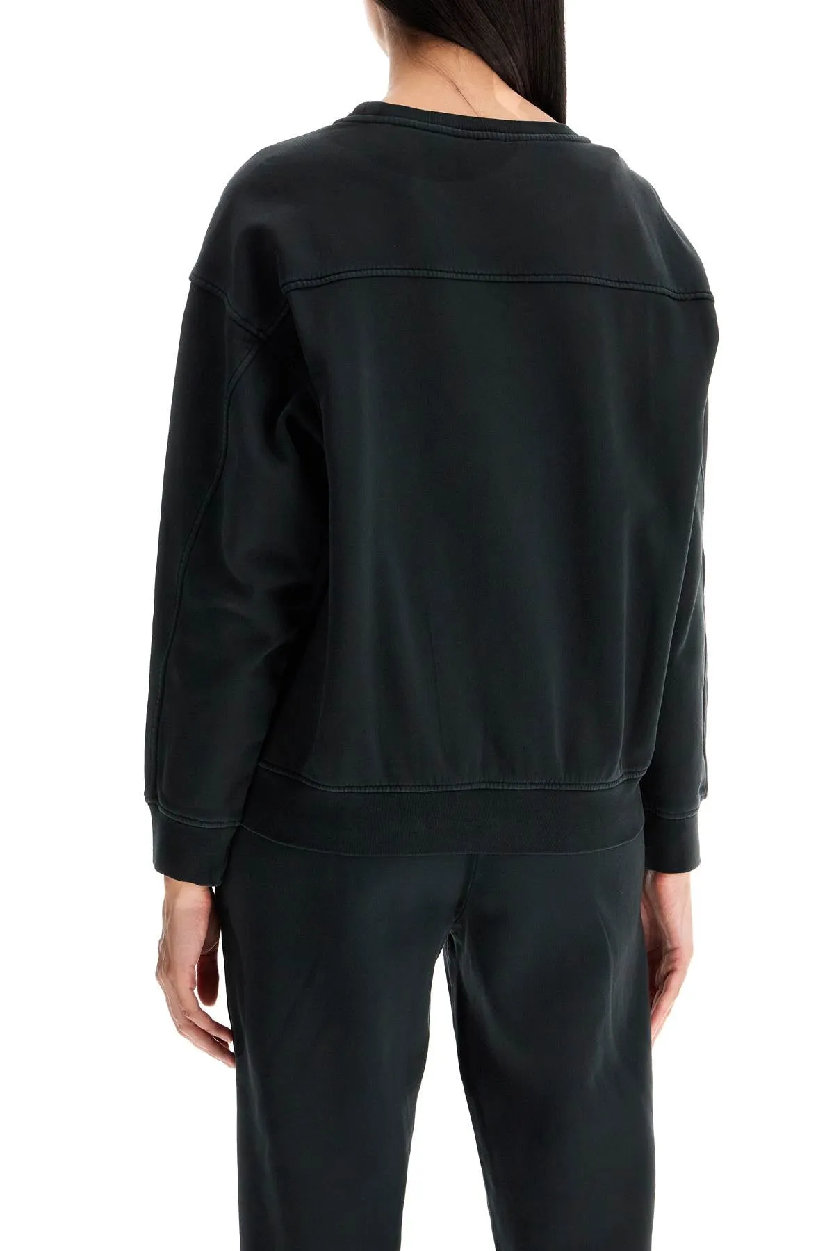 "embroidered logo crewneck 101831 A21P NERO CAVIALE