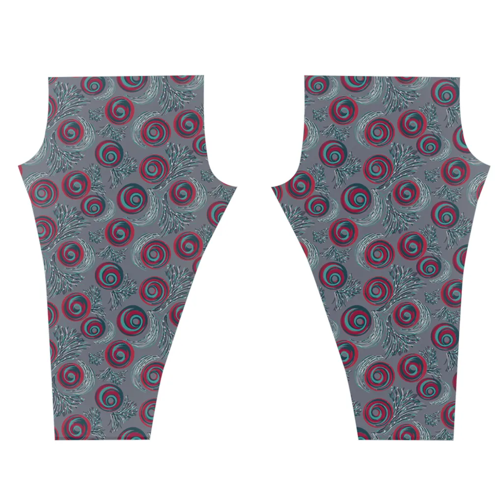 Red Blue Spiral Gray Leggings for women XS-2XL