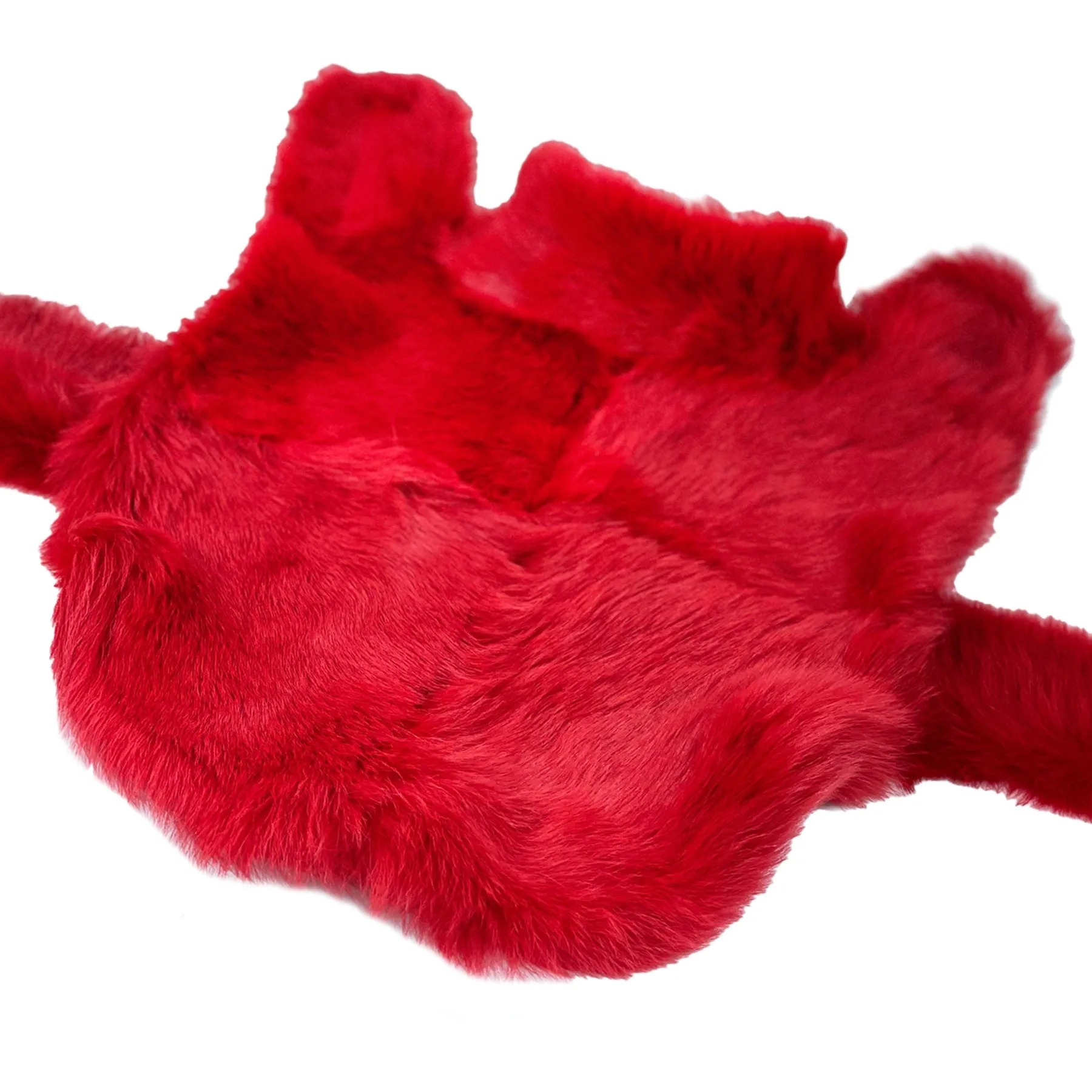 Red Long Haired Shearling Dog Coat