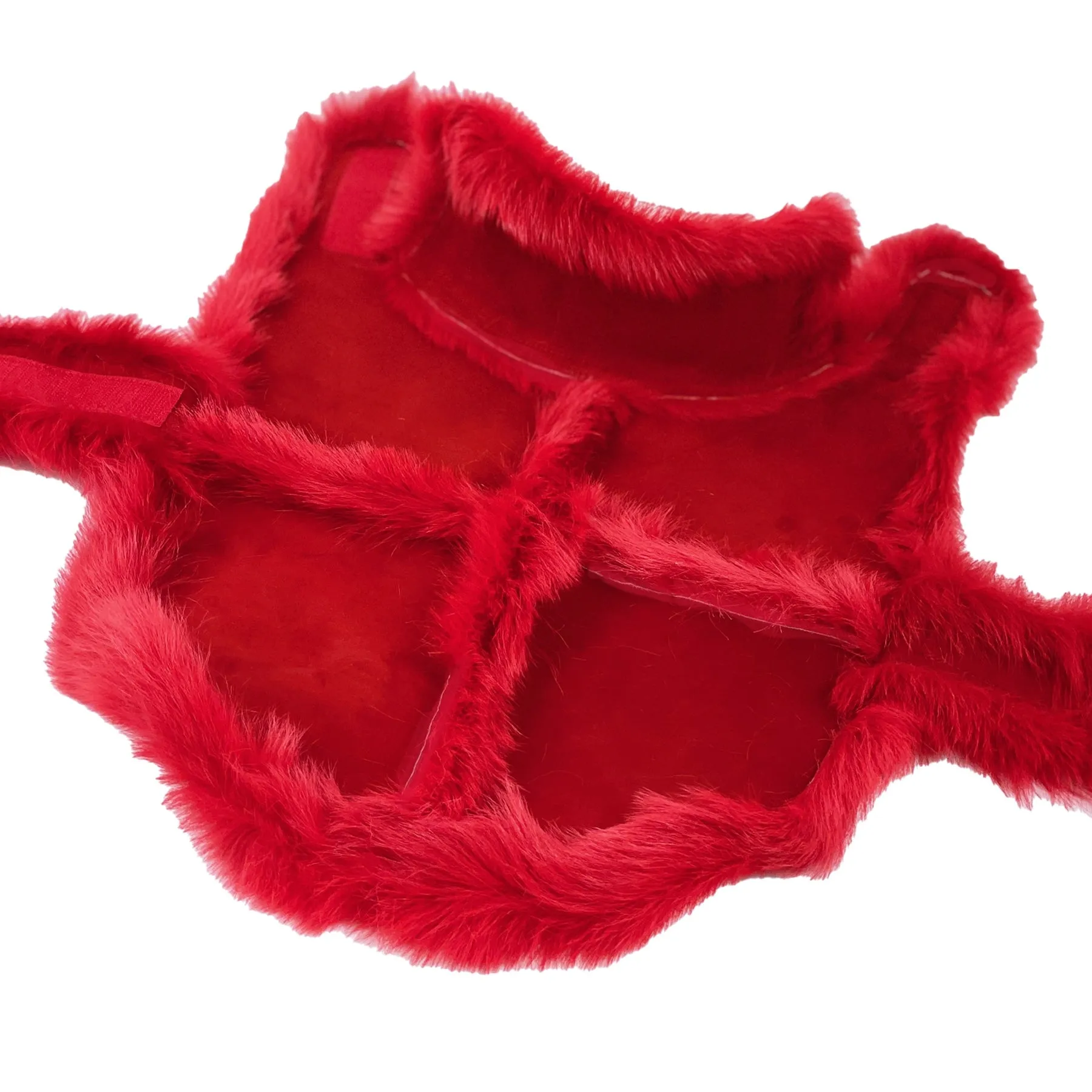 Red Long Haired Shearling Dog Coat