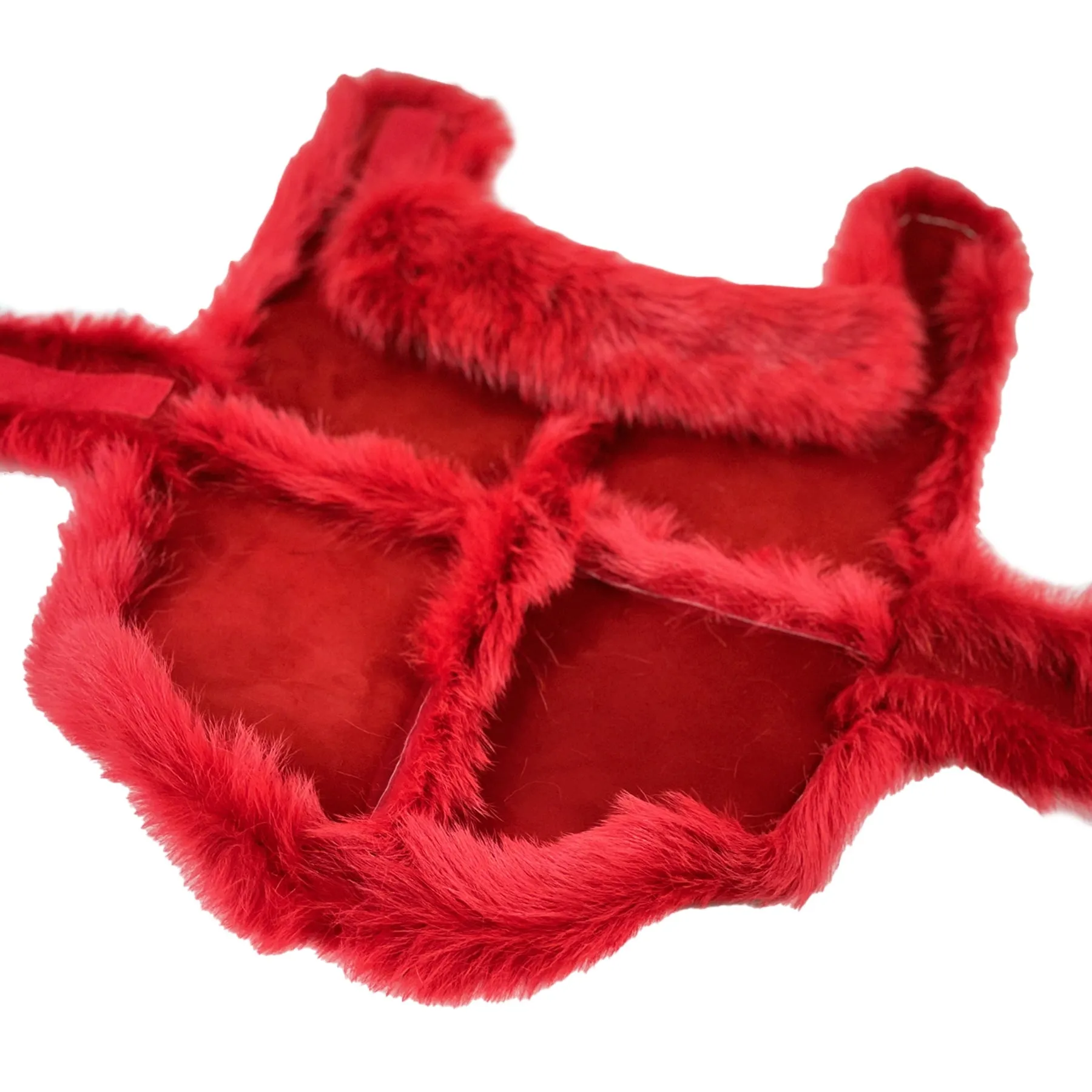 Red Long Haired Shearling Dog Coat