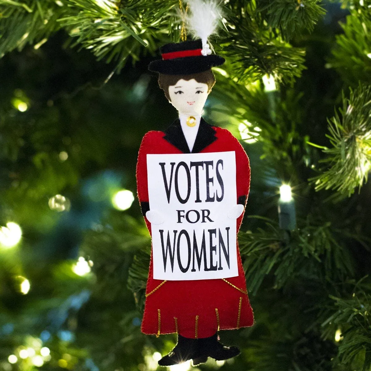 Red Suffragette Ornament