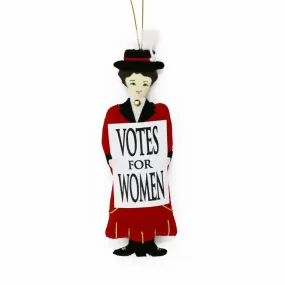 Red Suffragette Ornament