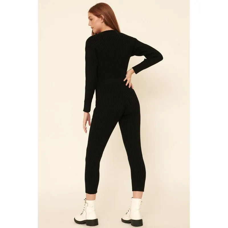 Ribbed Knit Jumpsuit