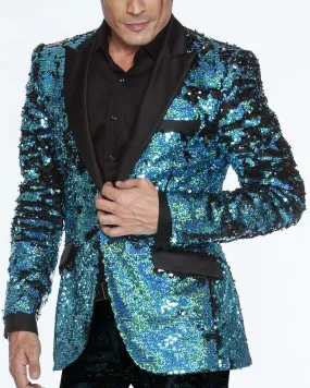 Sequin blazer, R. Sequin Teal - Fashion - Prom - Blazers