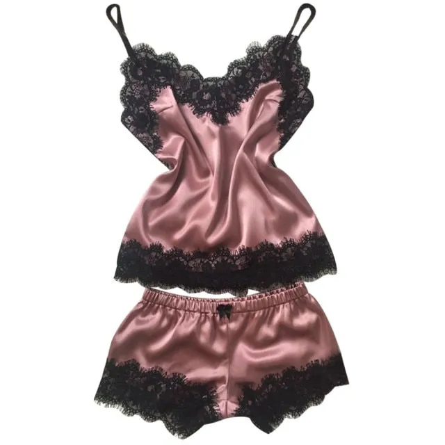 Sexy Lingerie Silk Satin Nightwear