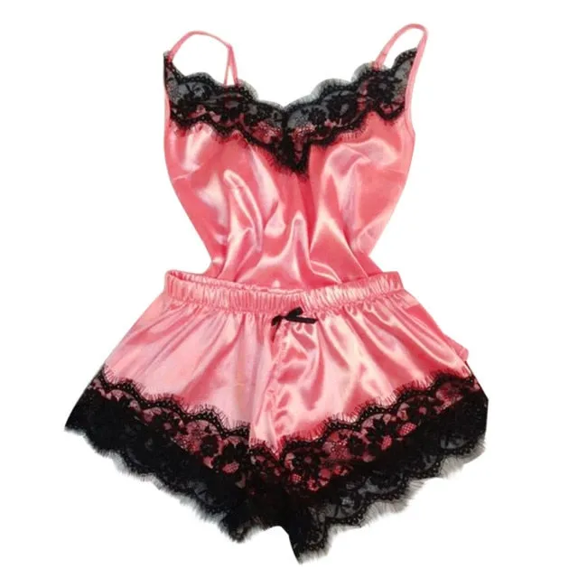 Sexy Lingerie Silk Satin Nightwear