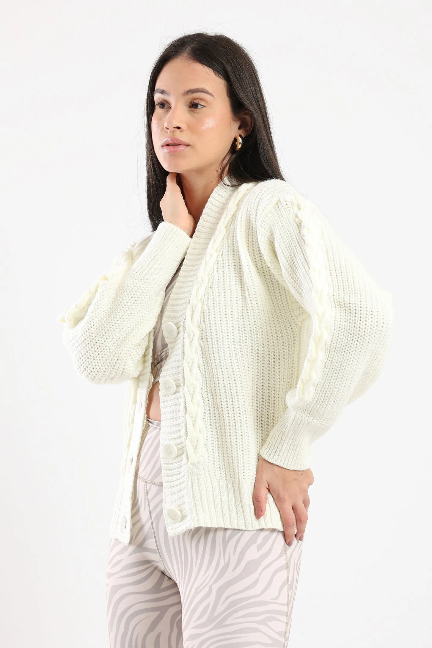 SNUGGLE KNIT CARDIGAN - IVORY