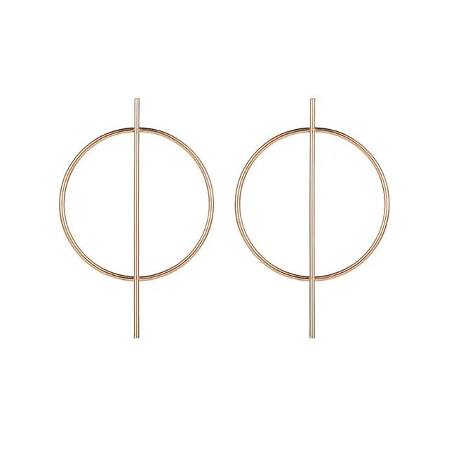 Statement Earrings Big Geometric Round Earrings