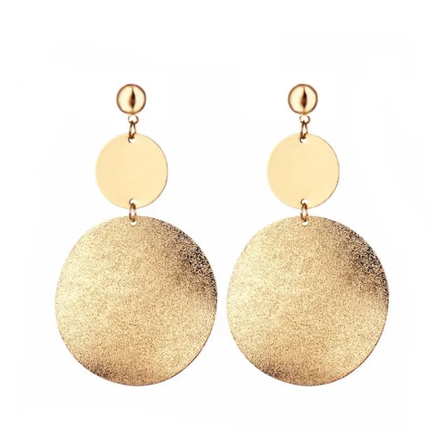 Statement Earrings Big Geometric Round Earrings