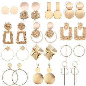 Statement Earrings Big Geometric Round Earrings