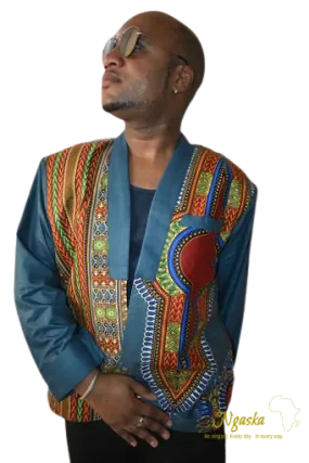 Teal Dashiki Jacket DJT