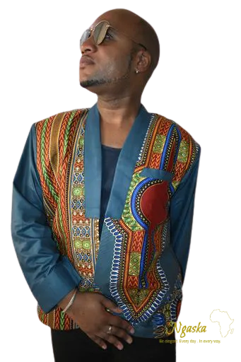 Teal Dashiki Jacket DJT