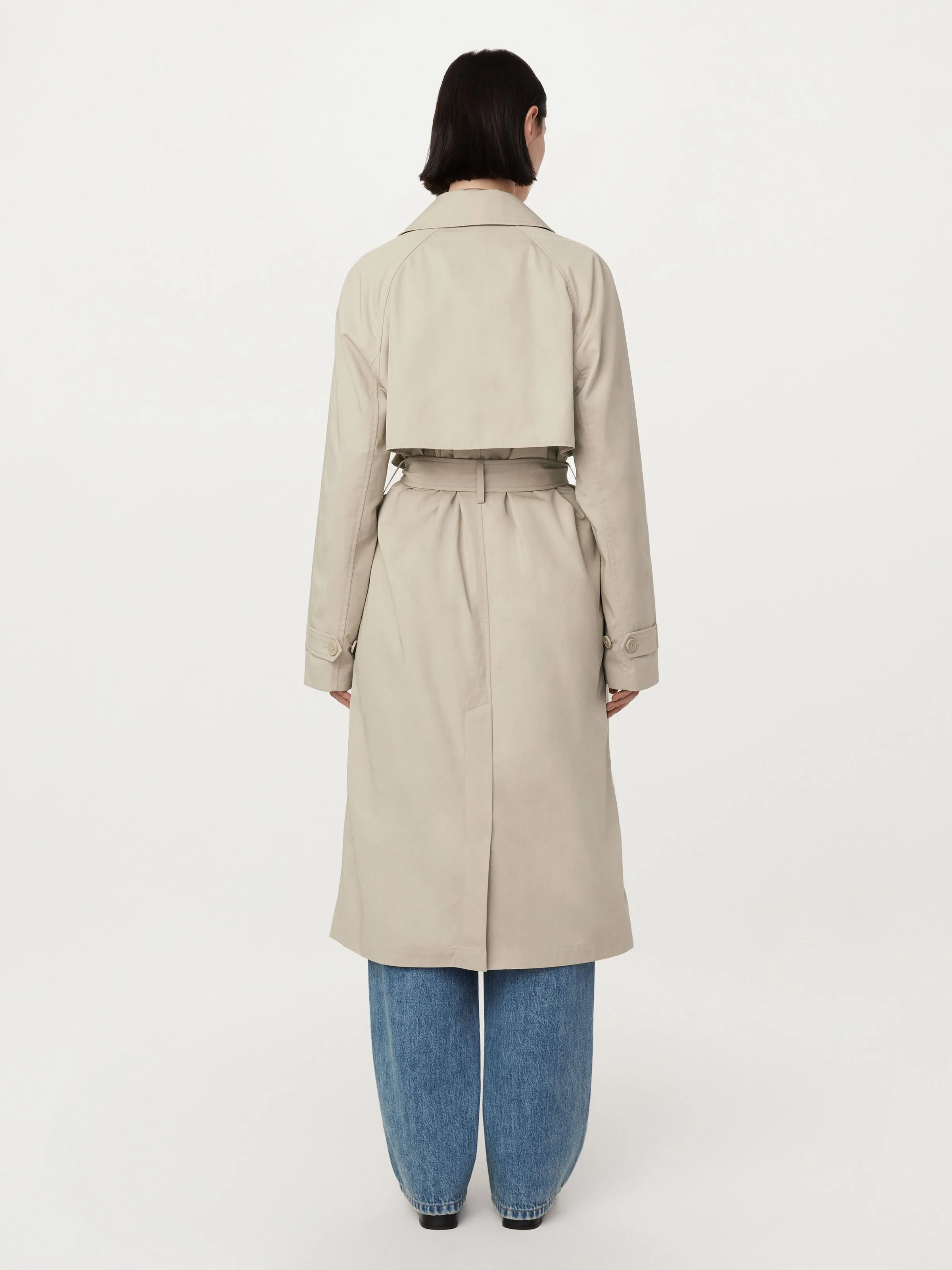 The Long Trench Coat in Light Beige