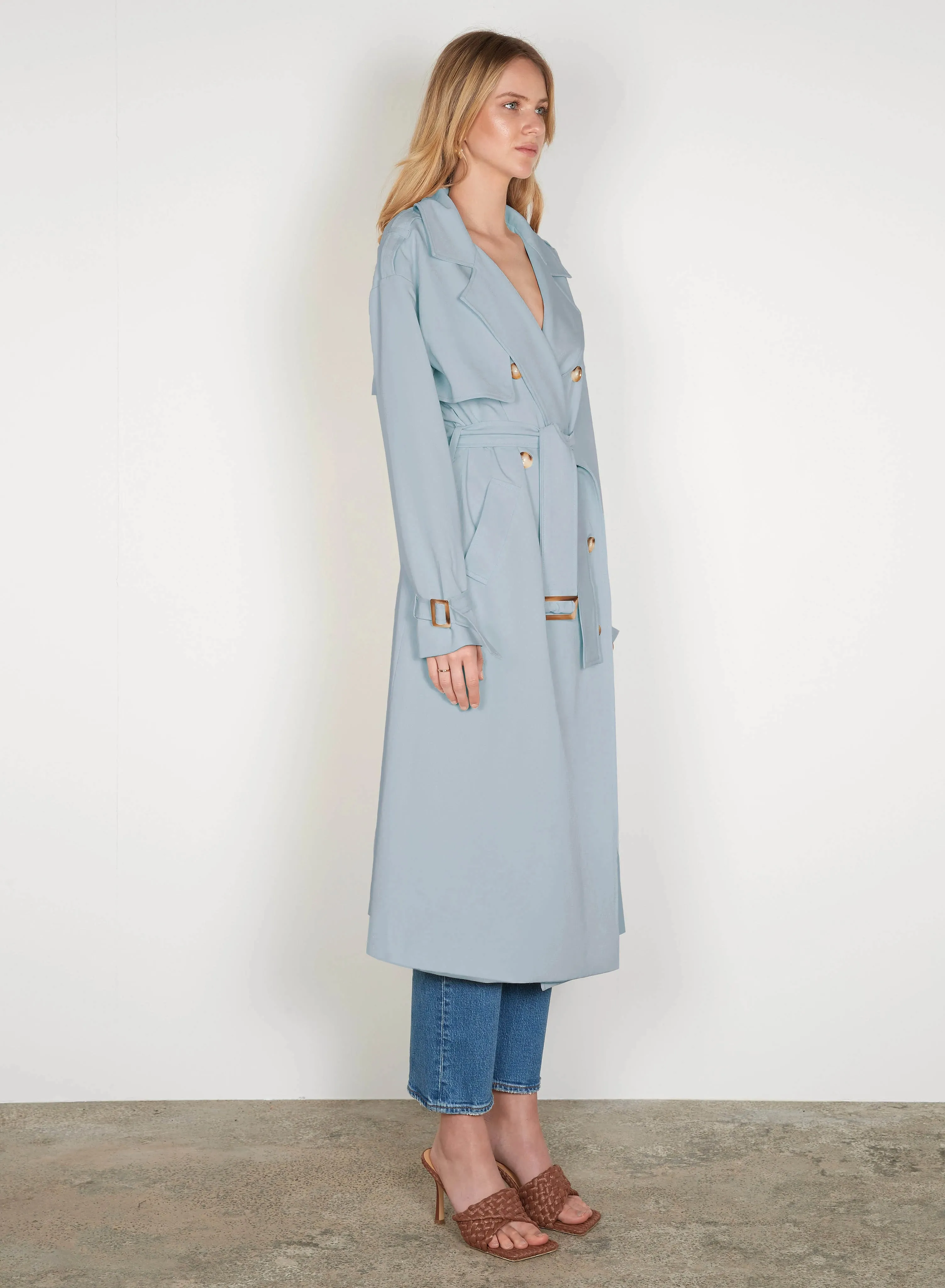 Toronto Trench Powder Blue