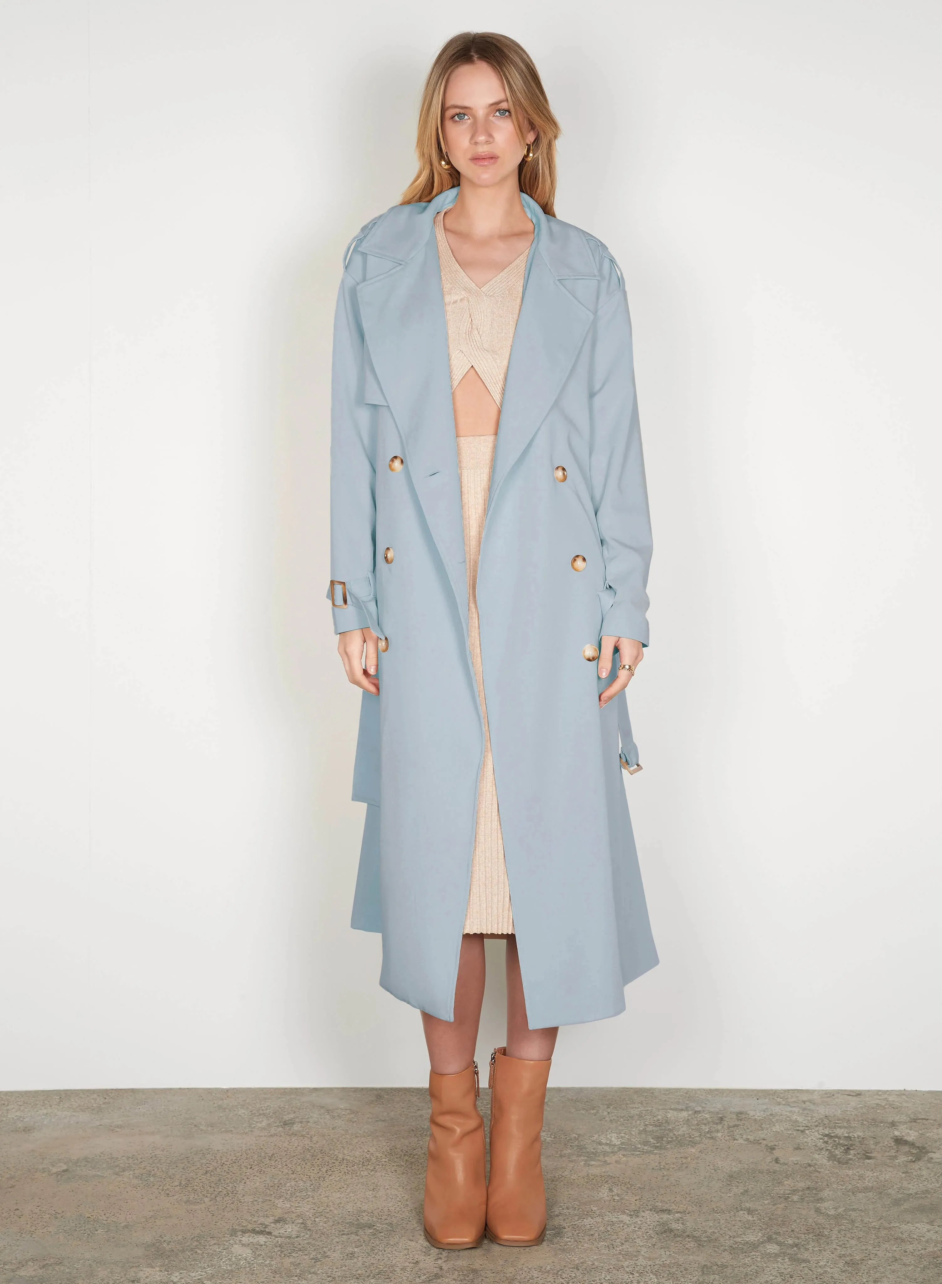 Toronto Trench Powder Blue