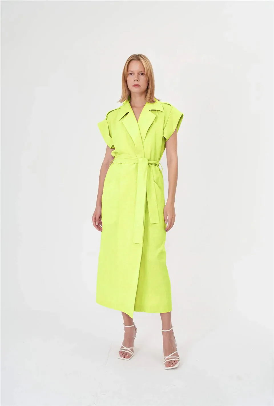 Trench Coat Dress - Lemon