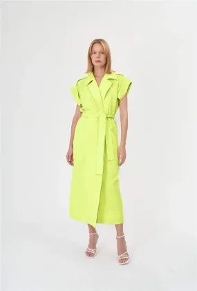 Trench Coat Dress - Lemon