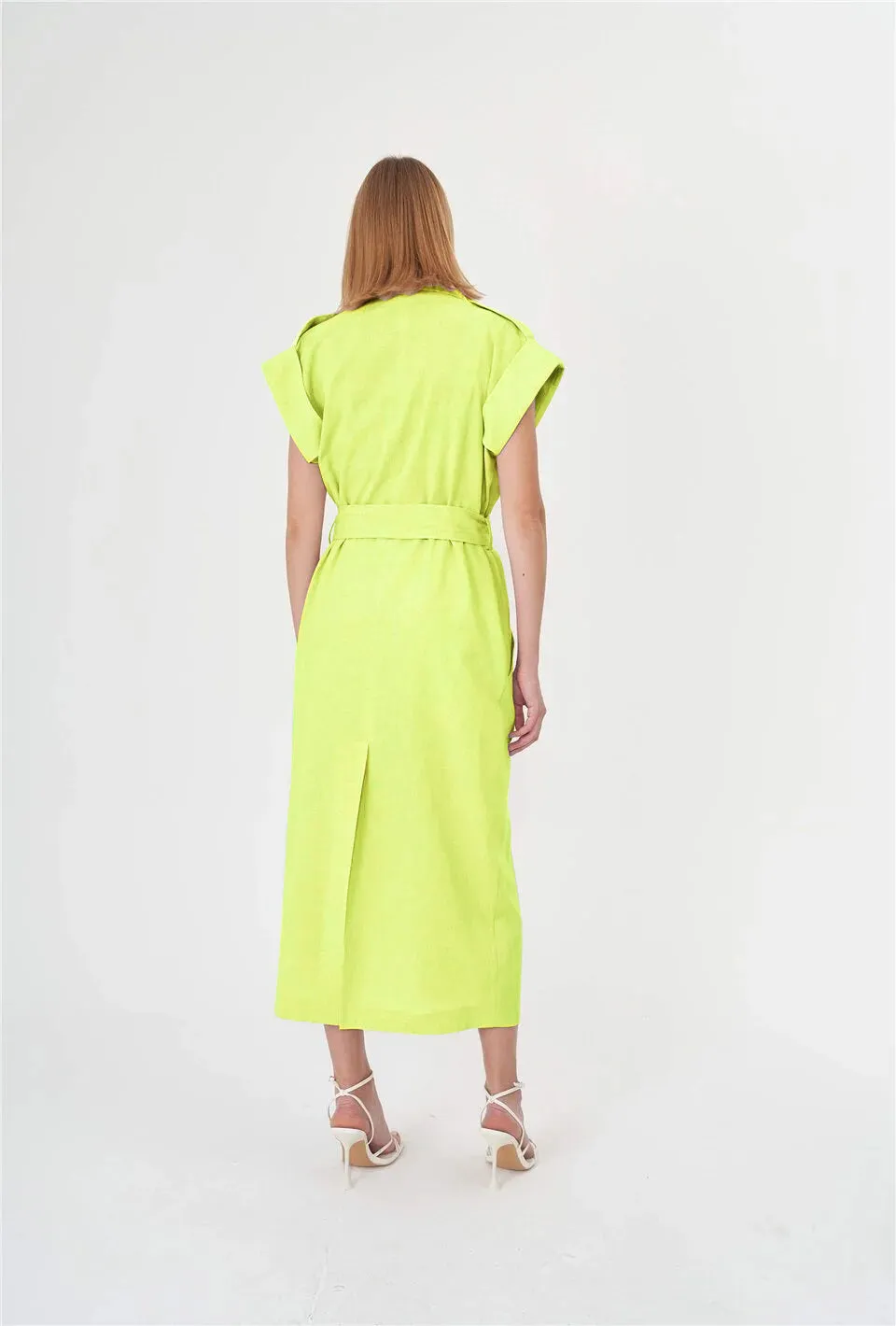 Trench Coat Dress - Lemon