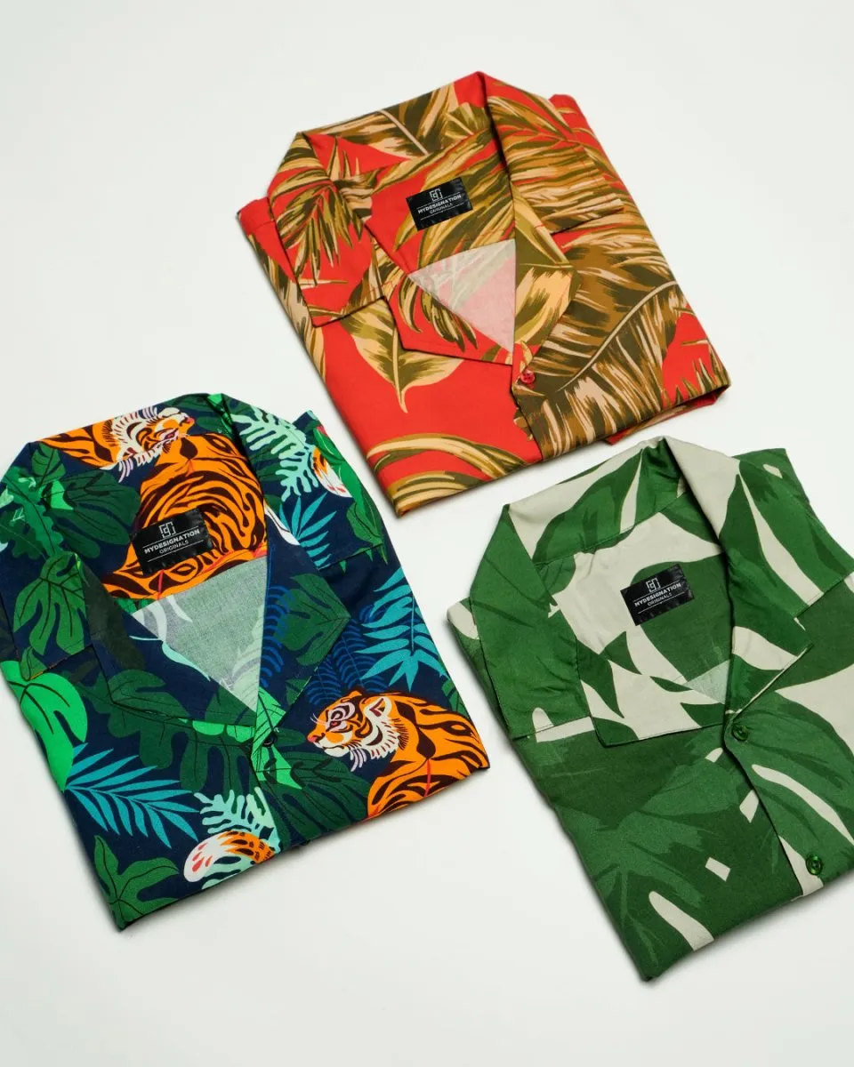 Tropical Vintage Shirt Combo (Pack of 3)