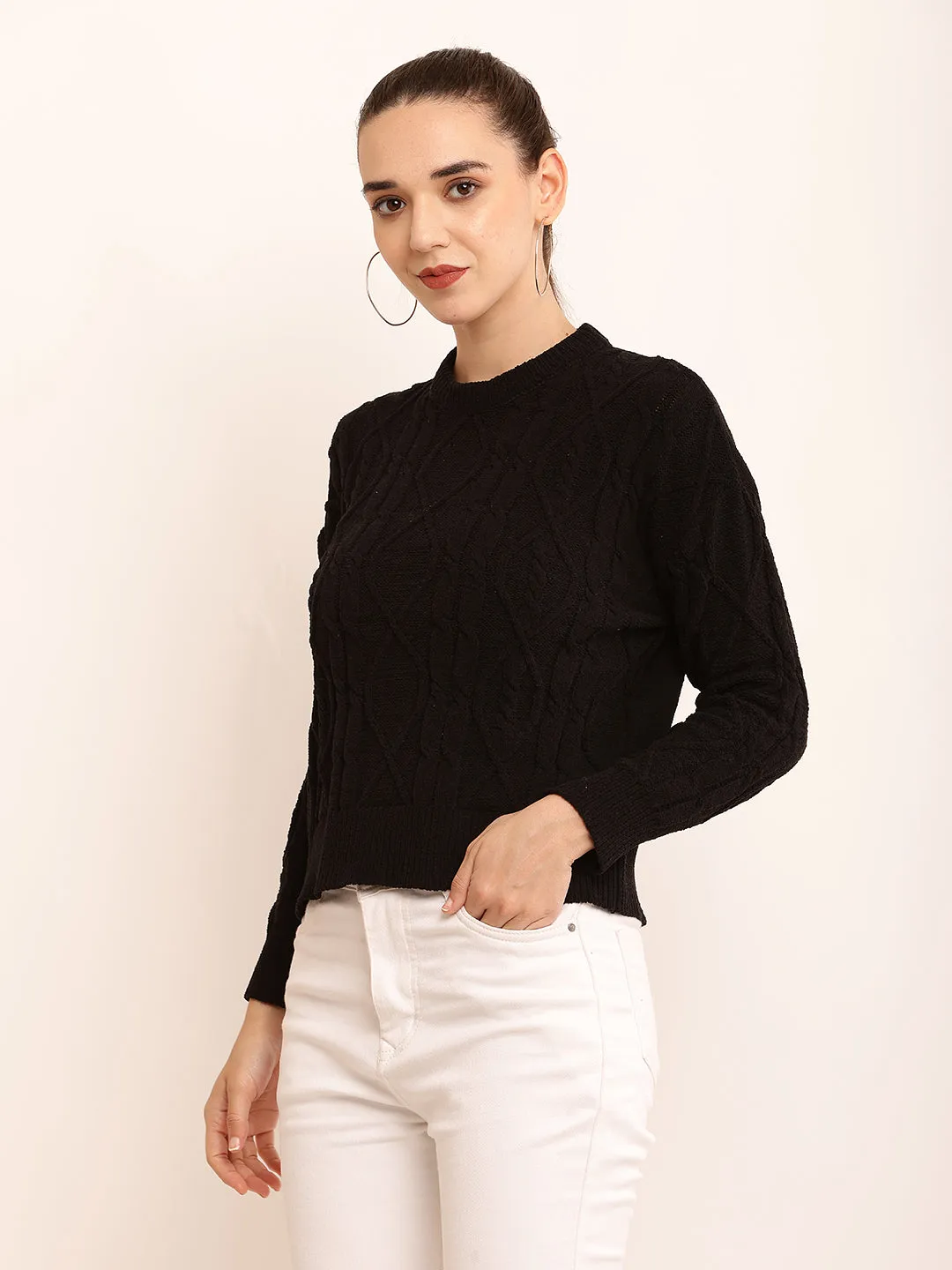 Women Cable Knit Sweater