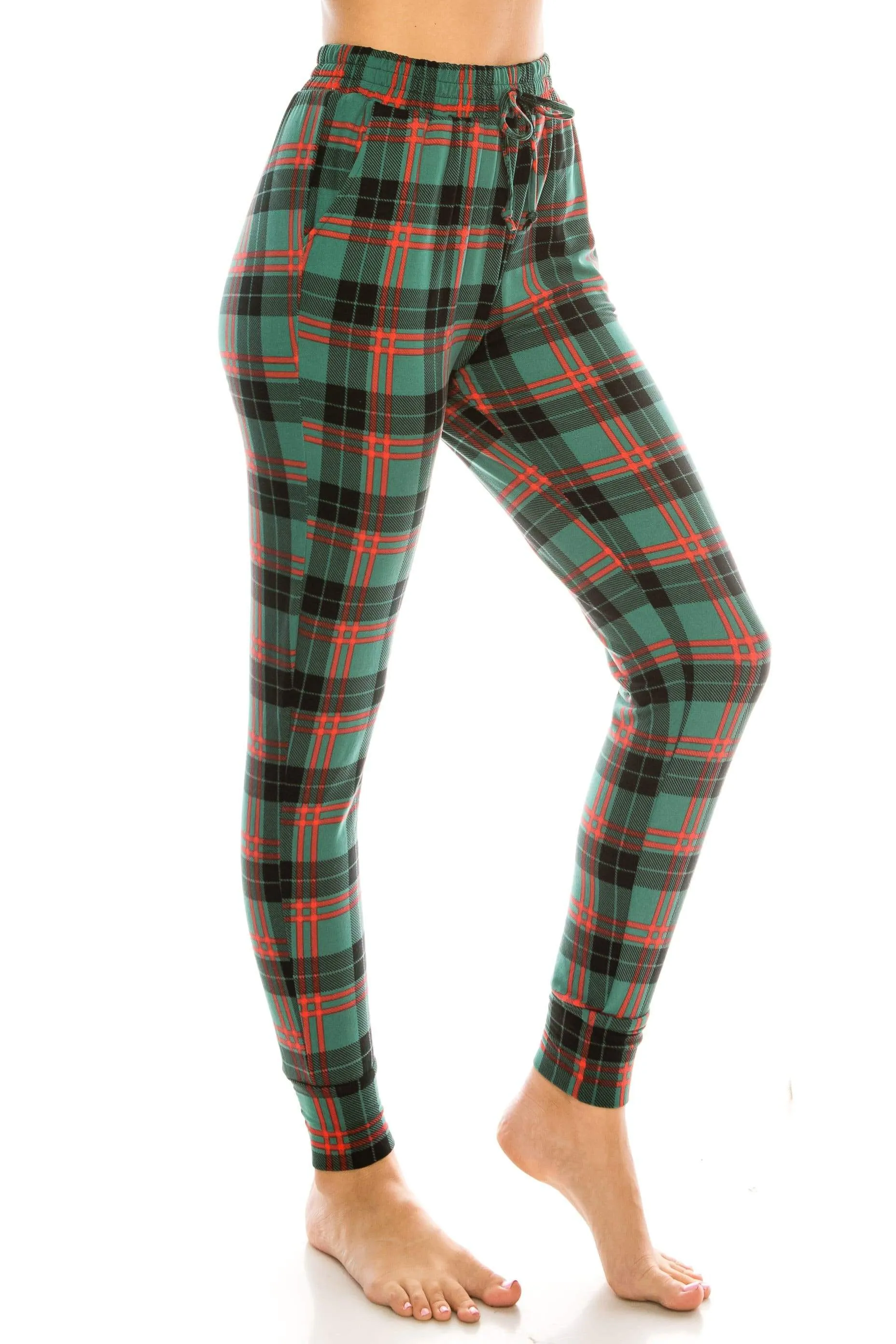 Women's Cozy Christmas Fleece-Lined 2-Piece Matching Jogger Sets