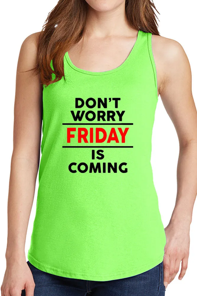 Women's Don't Worry Friday is Coming Core Cotton Tank Tops -XS~4XL