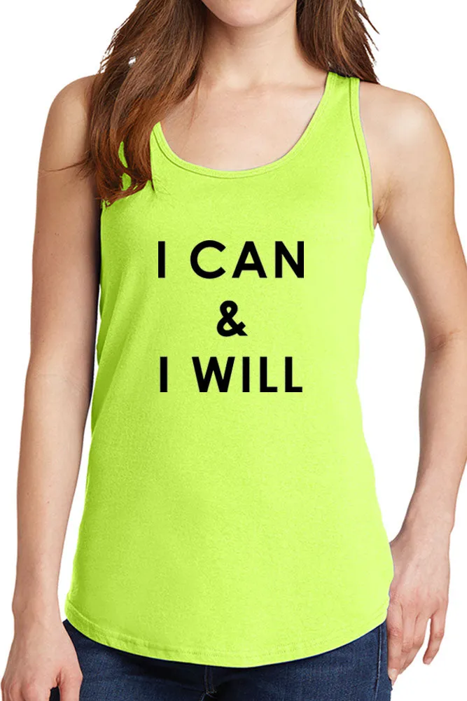 Women's I Can and I Will Core Cotton Tank Tops -XS~4XL