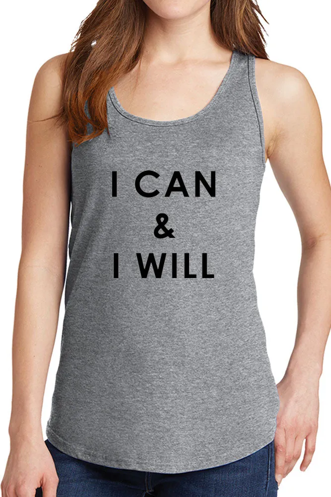 Women's I Can and I Will Core Cotton Tank Tops -XS~4XL