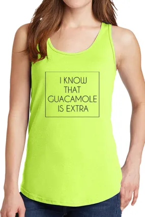 Women's I Know Guacamole is Extra Core Cotton Tank Tops -XS~4XL