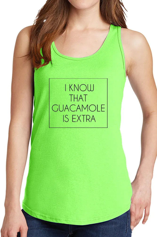 Women's I Know Guacamole is Extra Core Cotton Tank Tops -XS~4XL