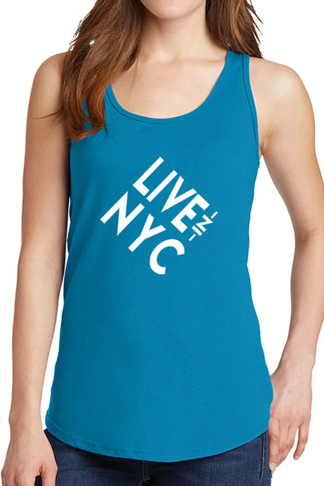 Women's Live in New York City Core Cotton Tank Tops -XS~4XL