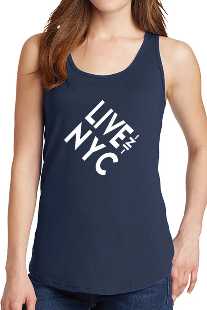 Women's Live in New York City Core Cotton Tank Tops -XS~4XL