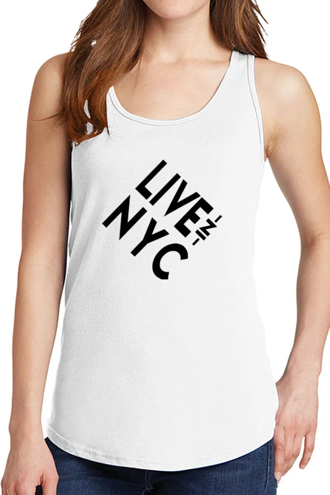 Women's Live in New York City Core Cotton Tank Tops -XS~4XL