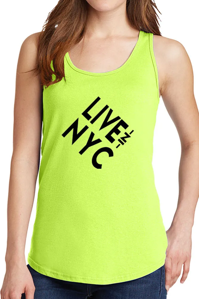 Women's Live in New York City Core Cotton Tank Tops -XS~4XL