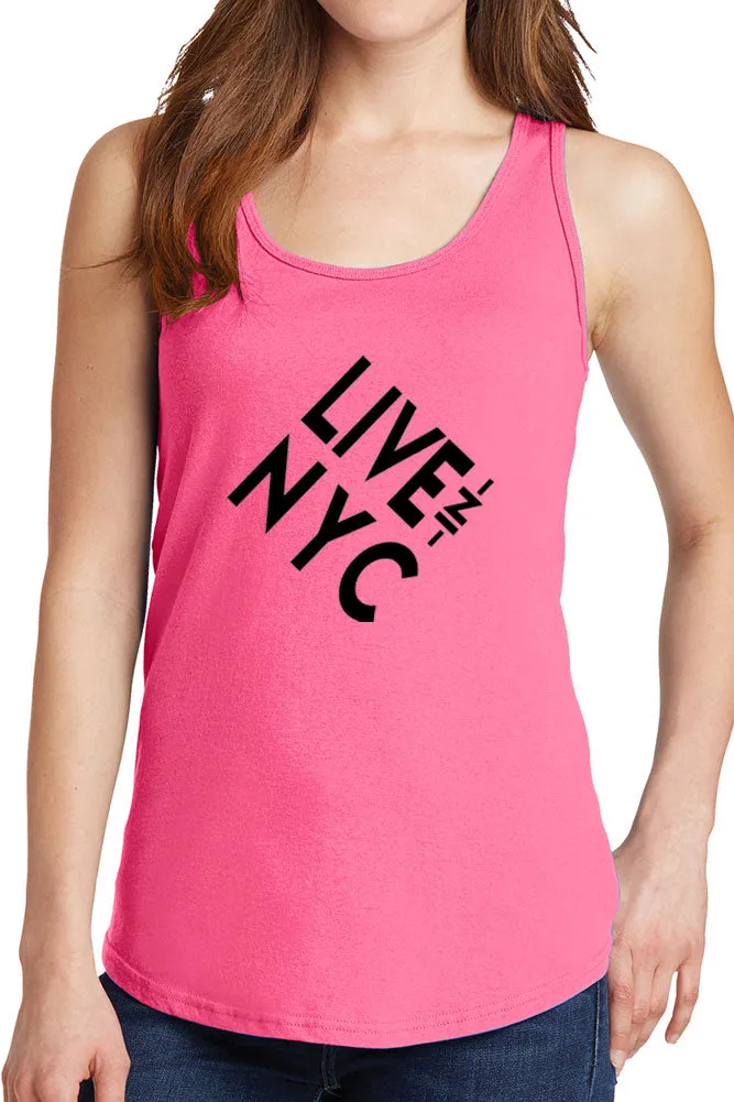 Women's Live in New York City Core Cotton Tank Tops -XS~4XL