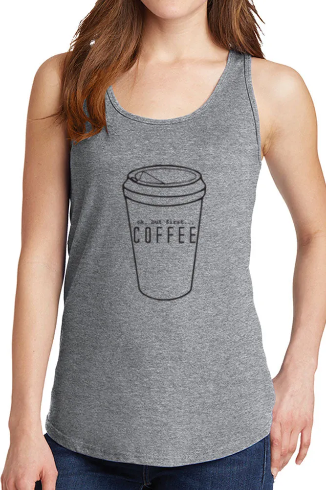 Women's Ok But First Coffee Core Cotton Tank Tops -XS~4XL